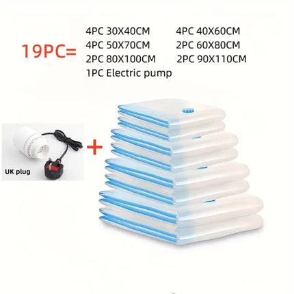 Vacuum Storage Bags More Space Save Compression Travel Seal Zipper for Clothes Pillows Bedding Closet Home Organizer