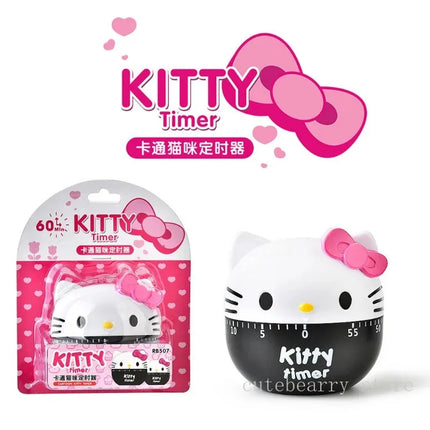 Hello Kitty Kitchen Cooking Reminder Cartoon Kawaii 60 Minute Timer Cooking Baking Helper Kitchen Chronograph Reminder