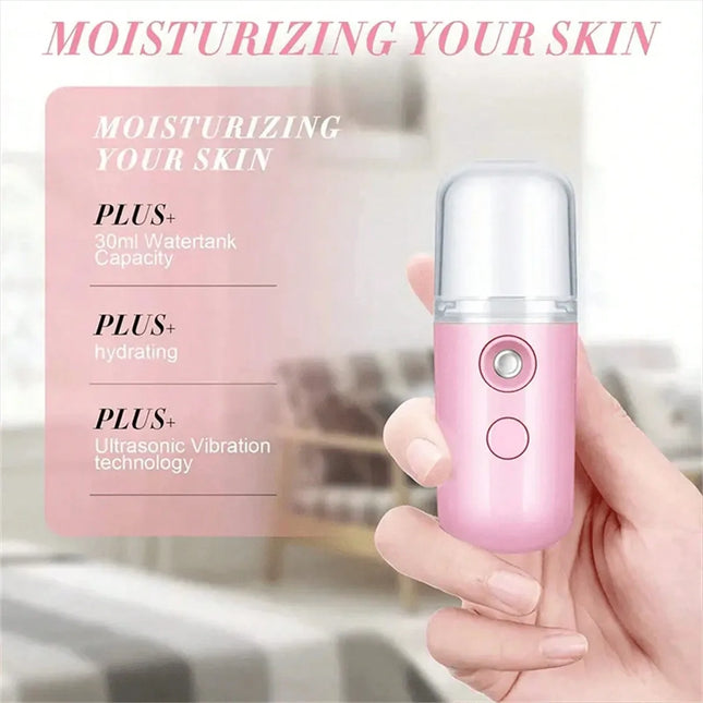 Nano Mist Sprayer Facial Portable Mist Humidifier Moisturizing Handy Water Sprayer Beauty Instrument Moisturizing Sprayer