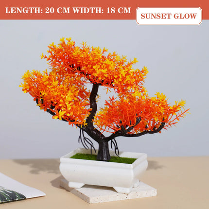 Artificial Bonsai Tree Potted Plant Small Table Decor