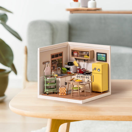 Robotime Rolife 3D Puzzle Model Super Store Series Happy Meals Kitchen Plastic DIY Miniature House Kit Building Blocks Kits