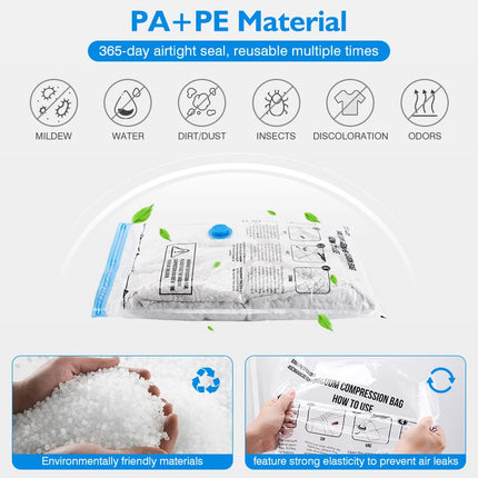 Vacuum Storage Bags 8-18Pc Space Saver Bag Travel Rechargable Air Pump Various Seal Bag Pump for Compress Clothe Blanket Luggage