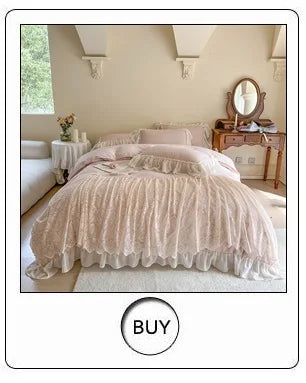 Romantic French Vintage Carved Velvet Lace Ruffles Flowers Embroidery Bedding Set Velvet Fleece Duvet Cover Bed Sheet Pillowcase