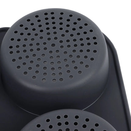 6 Cavity Hamburger Bun Mould Foldable Reusable Bread Mould ‑40℉ to +446℉ Heat Resistance Baking Mould for Kitchen