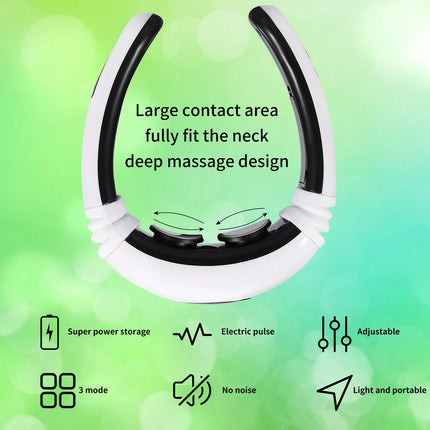 Electric Neck Massager Electric Pulse Magnetic Neck Massager Cervical Vertebra Treatment Shoulder Relax