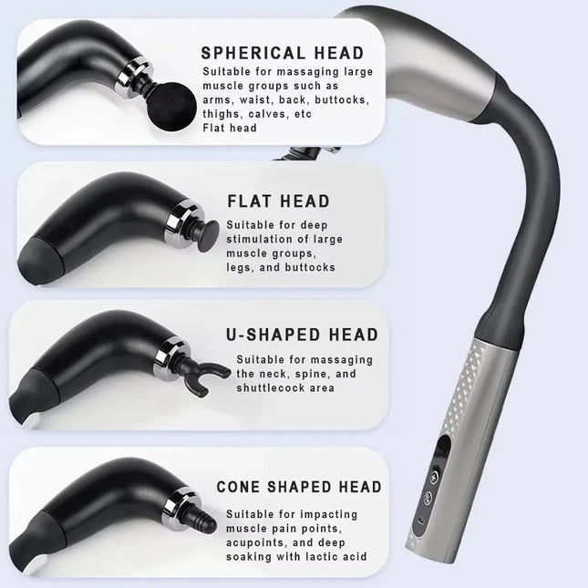 Smart Massage Gun Electric Massager Massage Hammer Rechargeable Home Handheld Hammer Back Artifact Body Massager