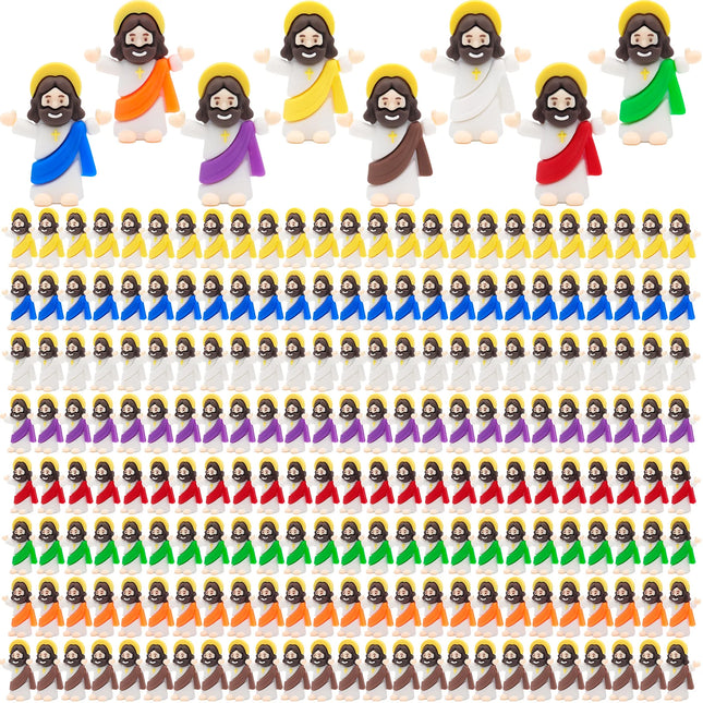 200pcs mini Jesus Decorations Eight colors Jesus Statues Desktop Decorations Party Gifts Decorations Savior Easter Gifts