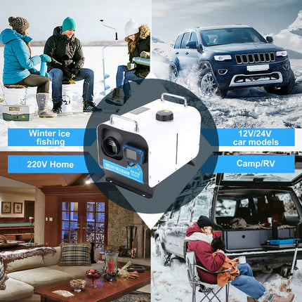 2/5/8KW All-in-one Air Diesel Parking Heater Car Heater Diesel Air Heater With Silencer Remote Control Truck Boat Bus RV Trailer