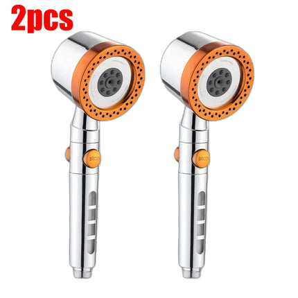 5 Modes Spray Water Saving Shower Head ABS Handheld Spa Showerheads Large Flow Portable Bathroom Filter Shower Faucet Nozzle Set