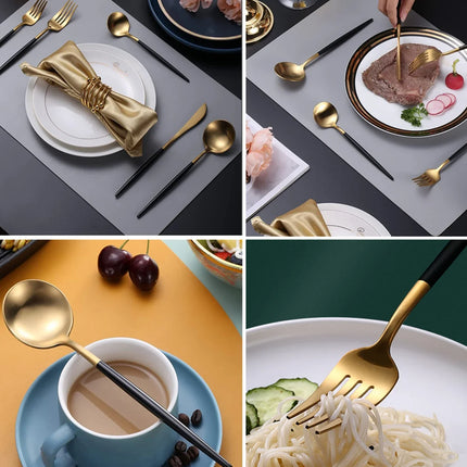 24-Piece Stainless Steel Dinnerware Set
