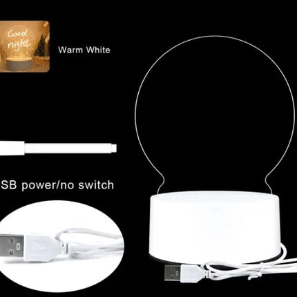 Creative LED Writing Board Lamp Acrylic Message Pad