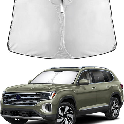 Car Windshield Sunshade | Blocks 99% Heat & Keeps Interior Cool | Universal Fits Cars, Suvs, Trucks | Automotive Sun Screen, Visor & Car Accessories for Summer | Medium (64X32 Inches)