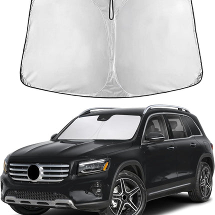 Car Windshield Sunshade | Blocks 99% Heat & Keeps Interior Cool | Universal Fits Cars, Suvs, Trucks | Automotive Sun Screen, Visor & Car Accessories for Summer | Medium (64X32 Inches)