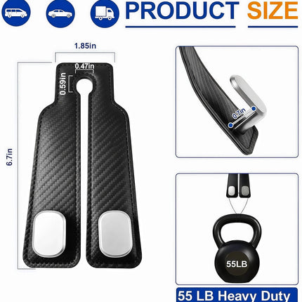 Car Purse Hook, 4-Pack Leather Headrest Hooks for Car