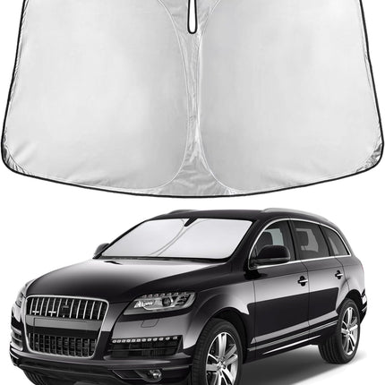 Car Windshield Sunshade | Blocks 99% Heat & Keeps Interior Cool | Universal Fits Cars, Suvs, Trucks | Automotive Sun Screen, Visor & Car Accessories for Summer | Medium (64X32 Inches)
