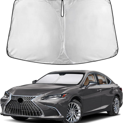 Car Windshield Sunshade | Blocks 99% Heat & Keeps Interior Cool | Universal Fits Cars, Suvs, Trucks | Automotive Sun Screen, Visor & Car Accessories for Summer | Medium (64X32 Inches)