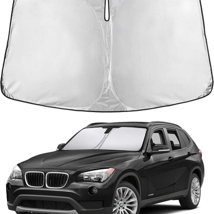 Car Windshield Sunshade | Blocks 99% Heat & Keeps Interior Cool | Universal Fits Cars, Suvs, Trucks | Automotive Sun Screen, Visor & Car Accessories for Summer | Medium (64X32 Inches)