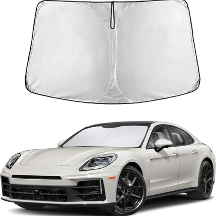 Car Windshield Sunshade | Blocks 99% Heat & Keeps Interior Cool | Universal Fits Cars, Suvs, Trucks | Automotive Sun Screen, Visor & Car Accessories for Summer | Medium (64X32 Inches)