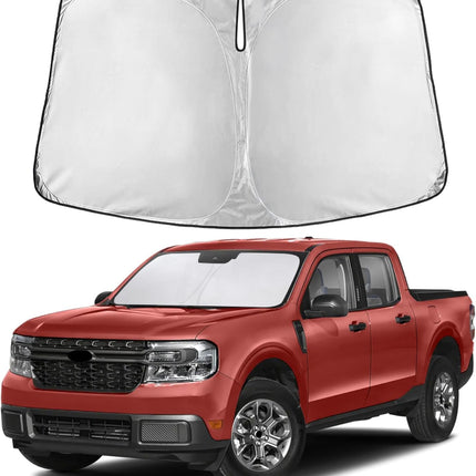 Car Windshield Sunshade | Blocks 99% Heat & Keeps Interior Cool | Universal Fits Cars, Suvs, Trucks | Automotive Sun Screen, Visor & Car Accessories for Summer | Medium (64X32 Inches)
