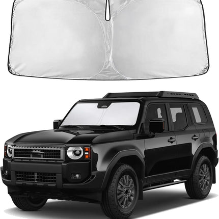 Car Windshield Sunshade | Blocks 99% Heat & Keeps Interior Cool | Universal Fits Cars, Suvs, Trucks | Automotive Sun Screen, Visor & Car Accessories for Summer | Medium (64X32 Inches)