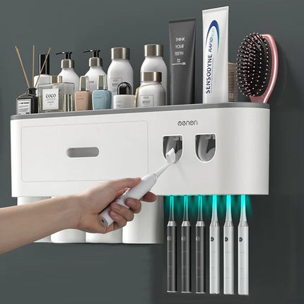 Magnetic Adsorption Inverted Toothbrush Holder