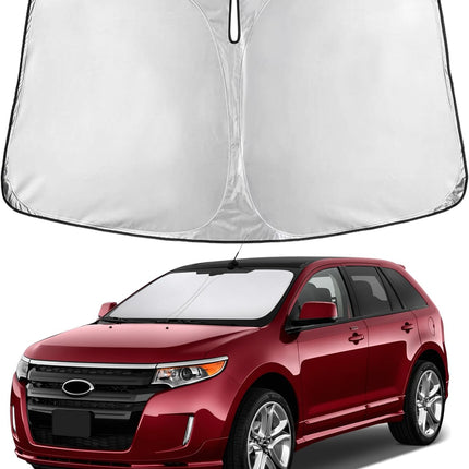 Car Windshield Sunshade | Blocks 99% Heat & Keeps Interior Cool | Universal Fits Cars, Suvs, Trucks | Automotive Sun Screen, Visor & Car Accessories for Summer | Medium (64X32 Inches)