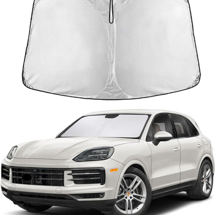 Car Windshield Sunshade | Blocks 99% Heat & Keeps Interior Cool | Universal Fits Cars, Suvs, Trucks | Automotive Sun Screen, Visor & Car Accessories for Summer | Medium (64X32 Inches)