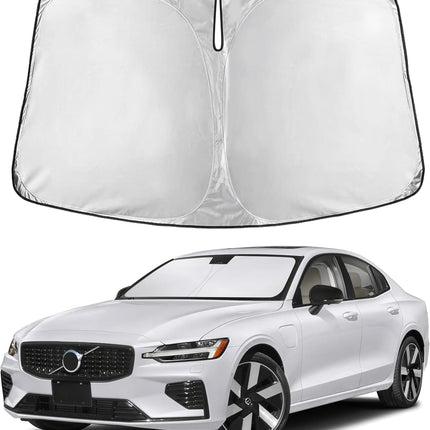 Car Windshield Sunshade | Blocks 99% Heat & Keeps Interior Cool | Universal Fits Cars, Suvs, Trucks | Automotive Sun Screen, Visor & Car Accessories for Summer | Medium (64X32 Inches)