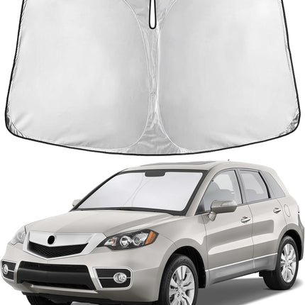 Car Windshield Sunshade | Blocks 99% Heat & Keeps Interior Cool | Universal Fits Cars, Suvs, Trucks | Automotive Sun Screen, Visor & Car Accessories for Summer | Medium (64X32 Inches)