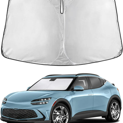 Car Windshield Sunshade | Blocks 99% Heat & Keeps Interior Cool | Universal Fits Cars, Suvs, Trucks | Automotive Sun Screen, Visor & Car Accessories for Summer | Medium (64X32 Inches)
