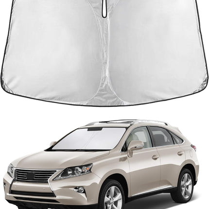 Car Windshield Sunshade | Blocks 99% Heat & Keeps Interior Cool | Universal Fits Cars, Suvs, Trucks | Automotive Sun Screen, Visor & Car Accessories for Summer | Medium (64X32 Inches)