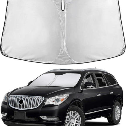 Car Windshield Sunshade | Blocks 99% Heat & Keeps Interior Cool | Universal Fits Cars, Suvs, Trucks | Automotive Sun Screen, Visor & Car Accessories for Summer | Medium (64X32 Inches)